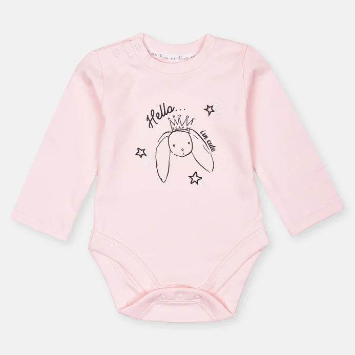Baby Full‑Sleeve Bodysuit – Pink - KIDKO