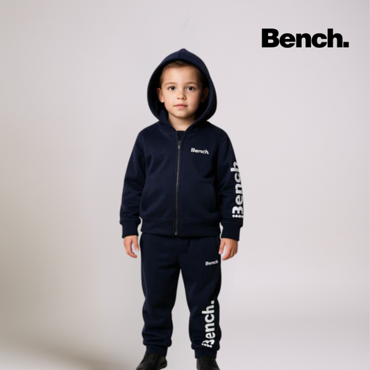 Boys Zipper Hood Tracksuit – Black