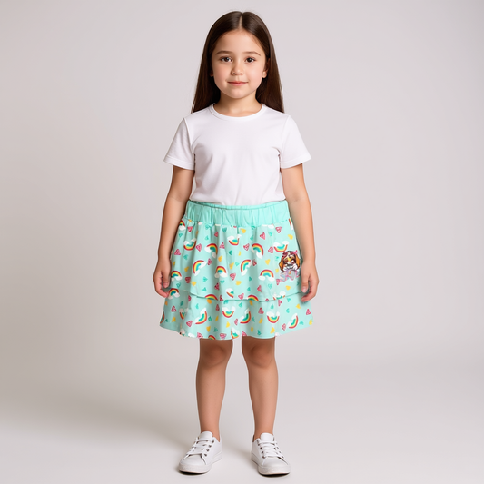 Girls Paw Patrol Skirt - Aqua Green