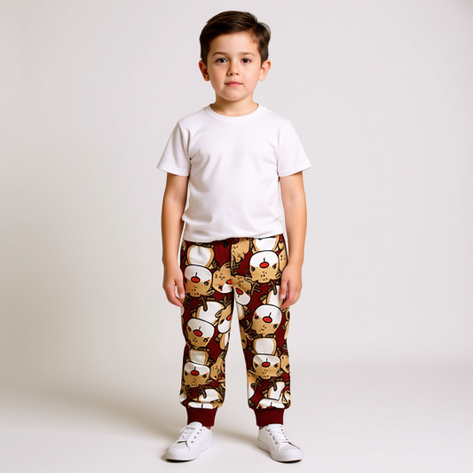 Boys Cotton Trousers – Reindeer Print