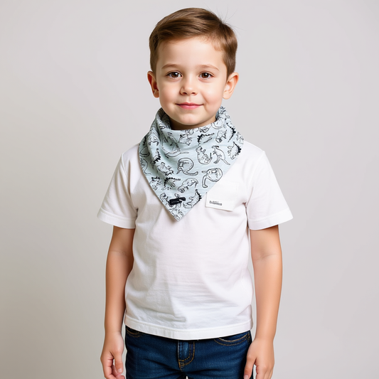 Boys Traditional Cotton Scarf - Gray Color