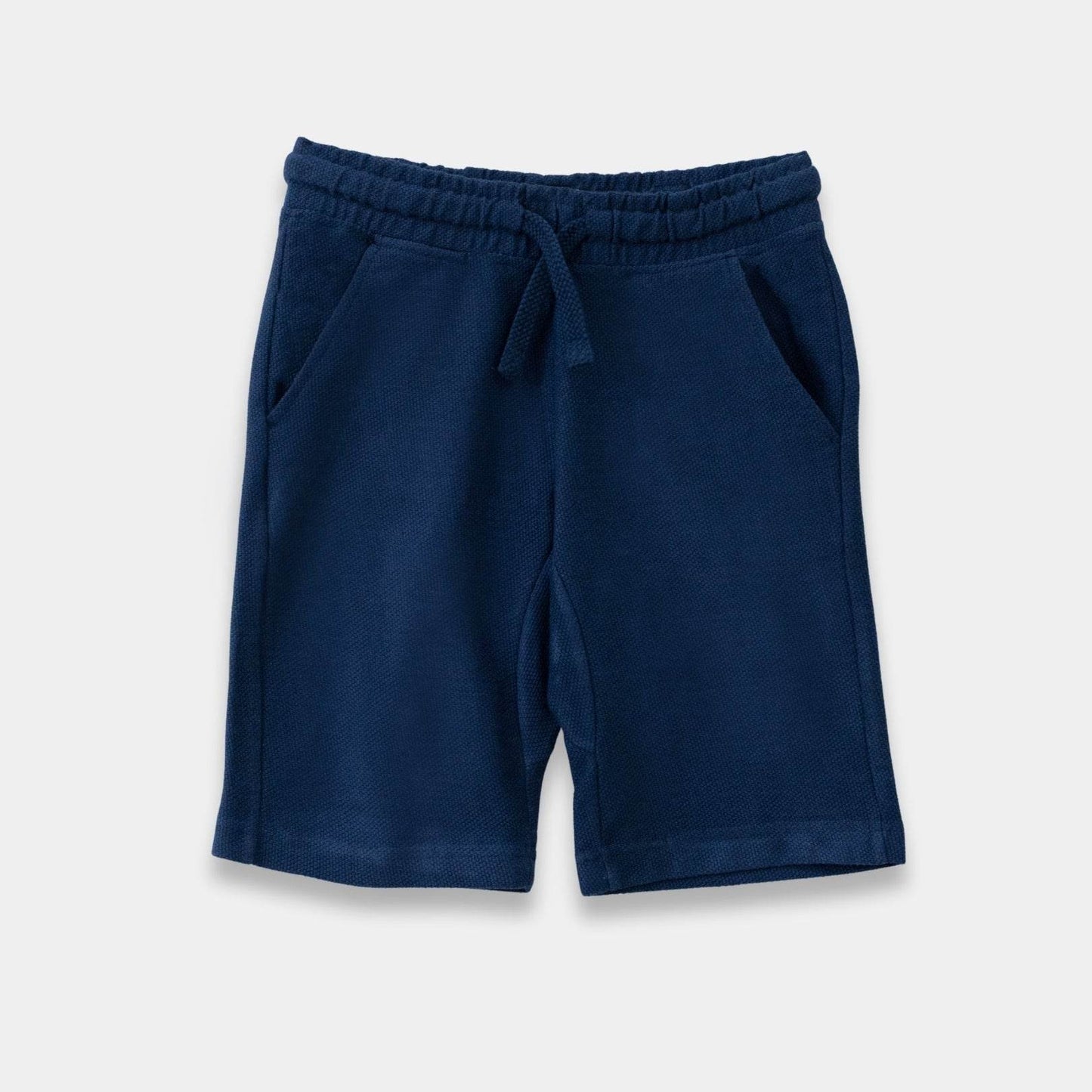 Boys Long Casual Shorts - Navy Blue Color - KIDKO