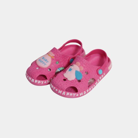 Kids Pink Cartoon Clogs Sandals – Soft & Lightweight Summer Slip-On Shoes