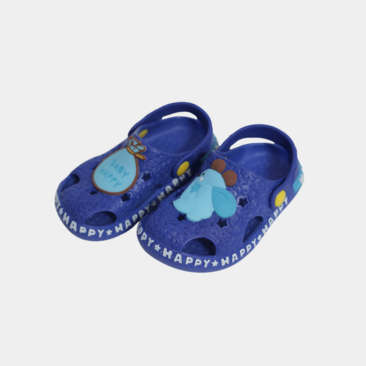 Kids Blue Cartoon Clogs Sandals – Soft Cushioned Summer Slip-On Shoes