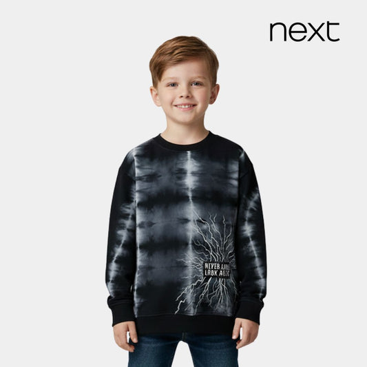Boys Tie-Dye Print Full Sleeves T-Shirt