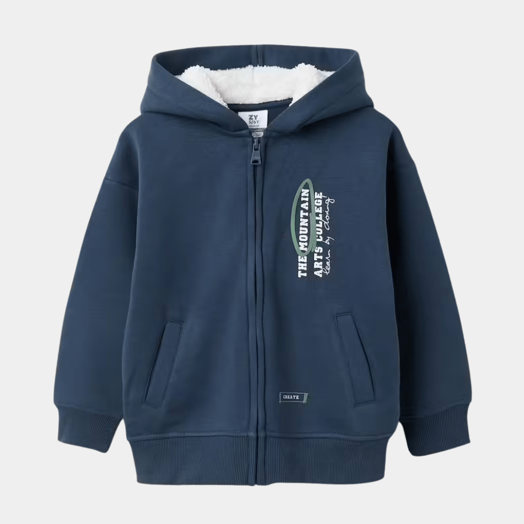 Lined Zip Hoodie for Kids – Unisex