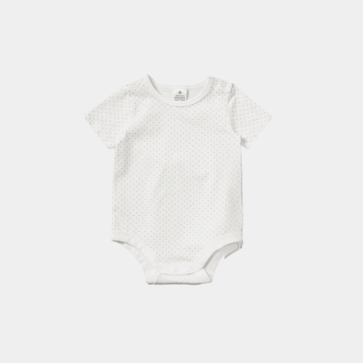 Baby Bodysuit – White with Pink Dots - KIDKO