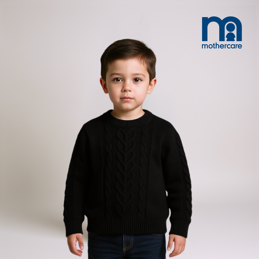 Kids Pastel Sweater – Black