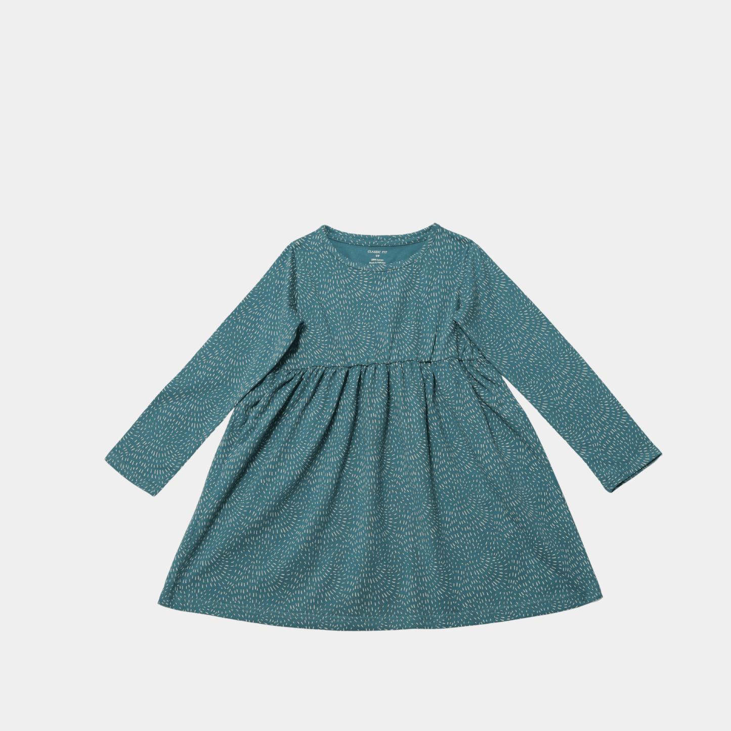 Girls Dark Green Polka Dot Dress - KIDKO
