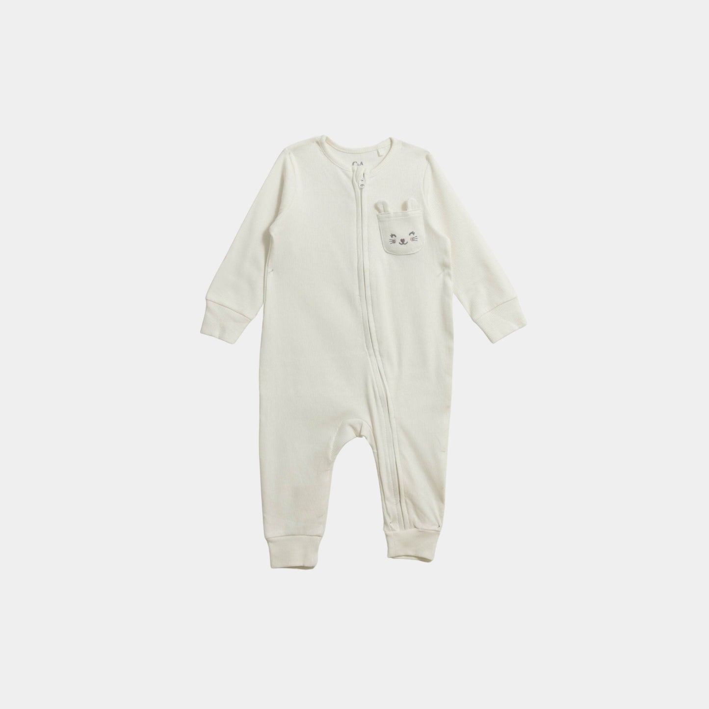 Baby Unisex Sleepsuit – Cream Ivory Sleep & Play - KIDKO