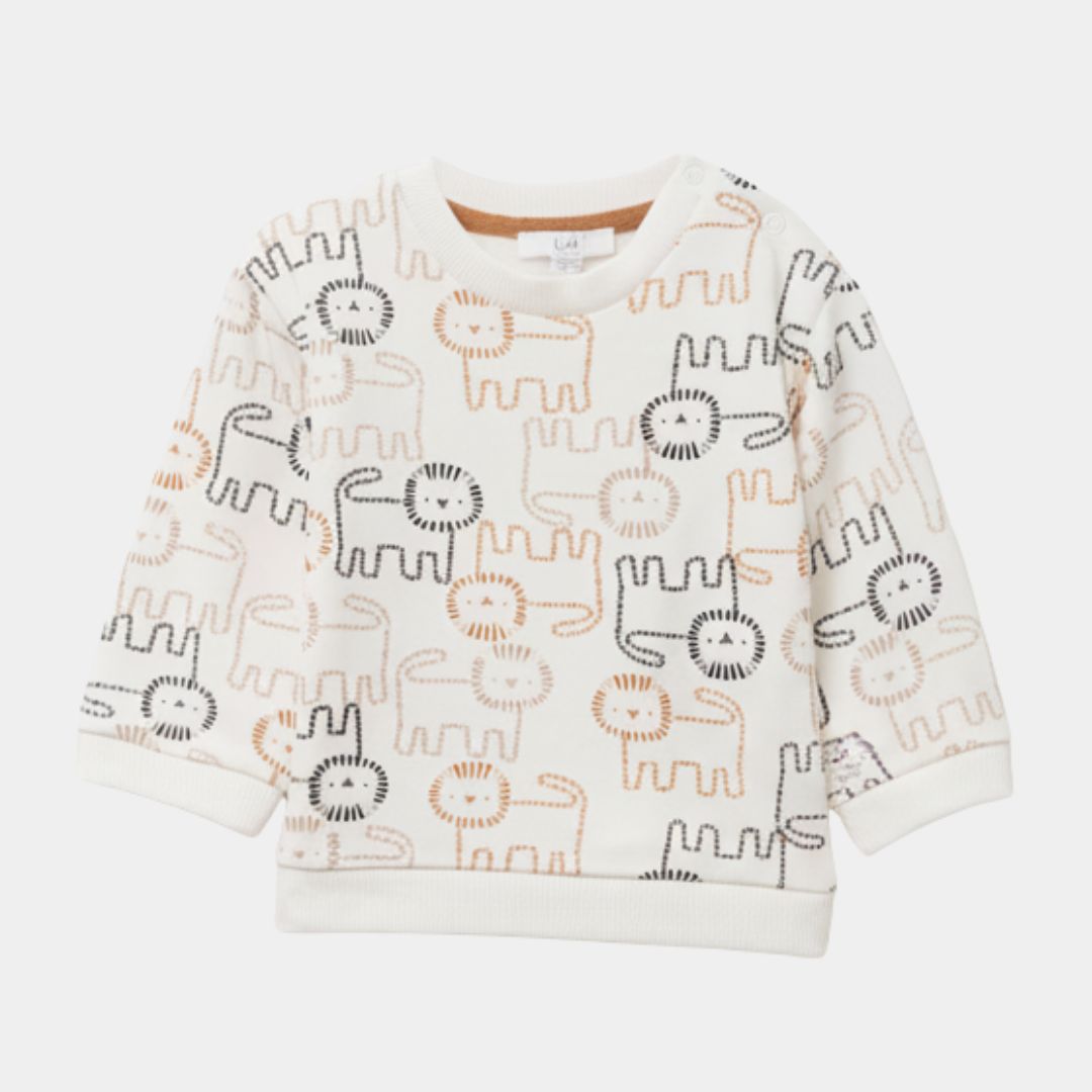 Kids Cotton Sweatshirt – Cat Print