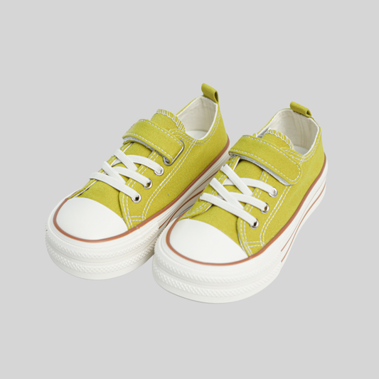 Kids Yellow Canvas Sneakers – Bright Casual Everyday Shoes