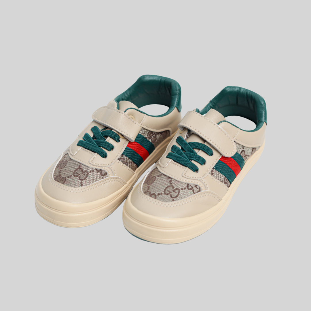 Kids Beige Casual Sneakers with Velcro – Premium Everyday Shoes