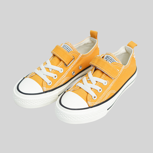 Kids Mustard Yellow Canvas Sneakers – Stylish Casual Everyday Shoes