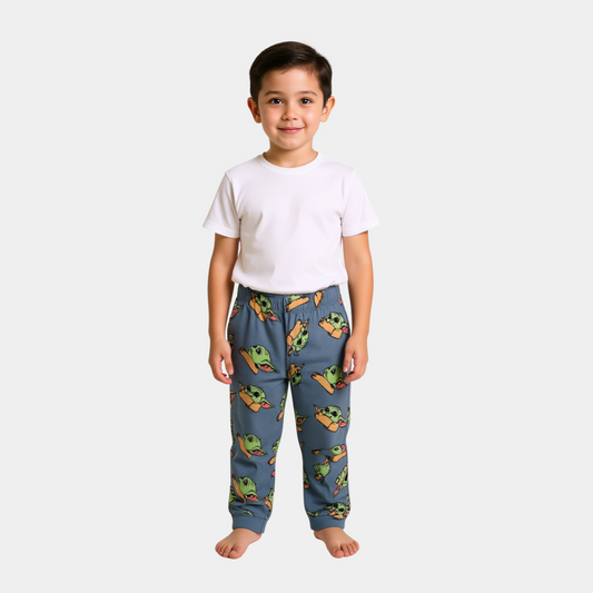 Boys Cotton Trousers – Yoda Cartoon Print