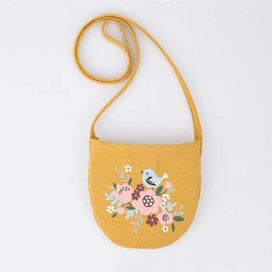 Orrange Floral Pattern Purse - Stylish and Compact - KIDKO