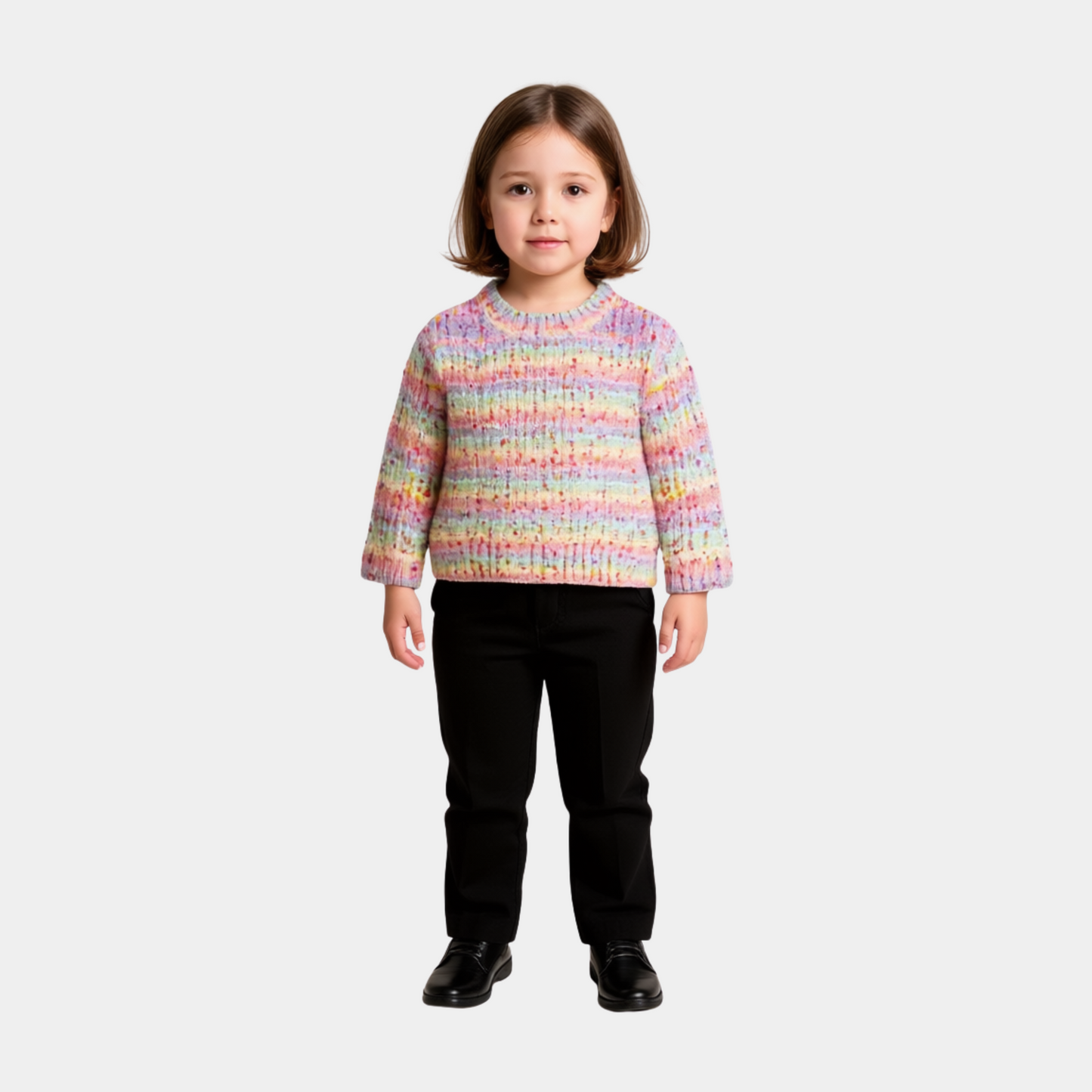 Girls Chenille Sweater – Multicolor