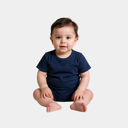 Baby Organic Cotton Bodysuit - Blue Color