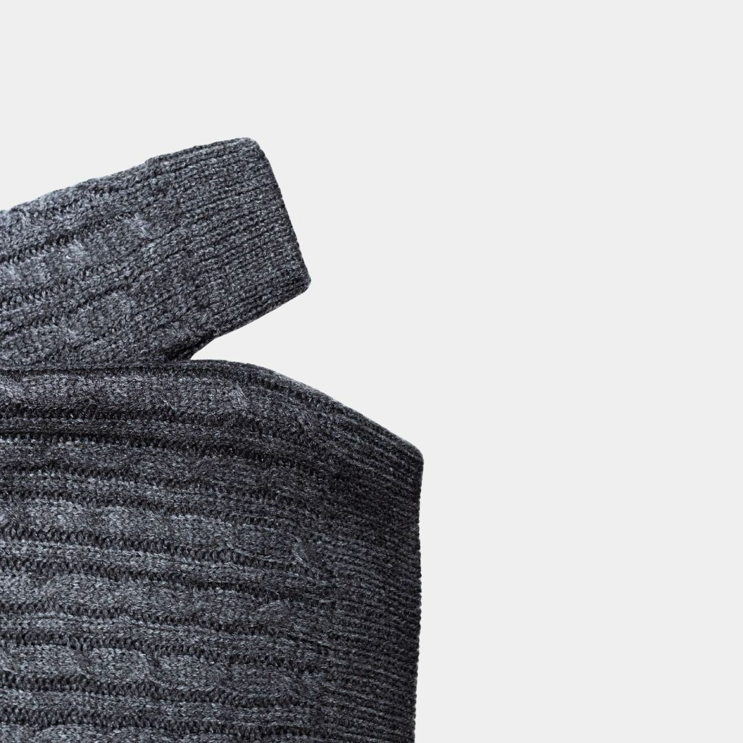 Boys Embroidered Logo Sweater - Charcoal Grey