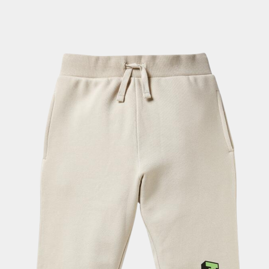 Kids’ Minecraft Fleece Jogger Pants – Beige