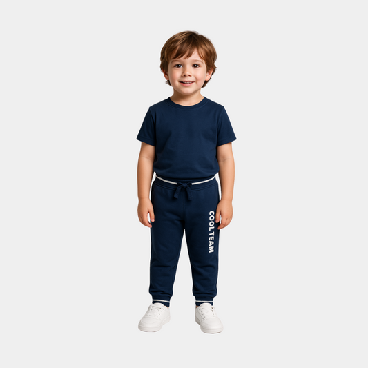 Boys Cotton Trousers – Navy Blue Cool Team