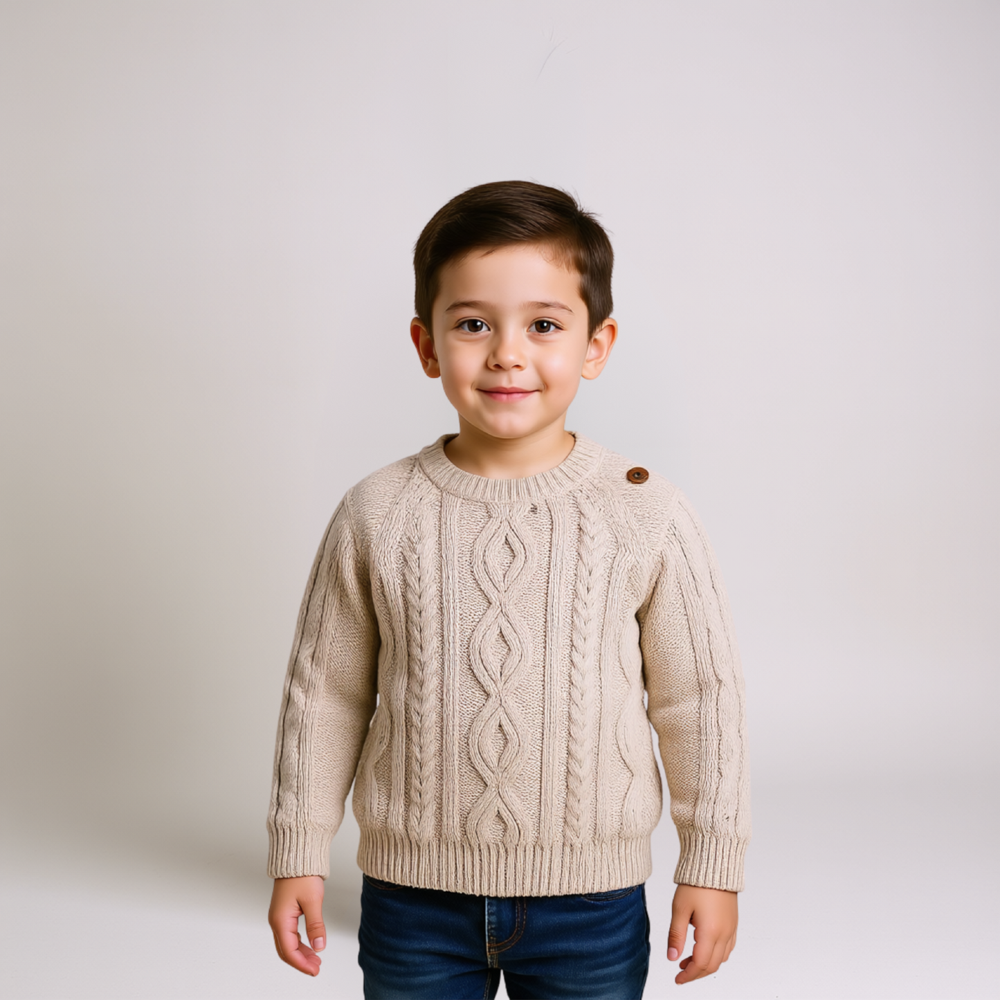 Baby Knit Sweater – Cream