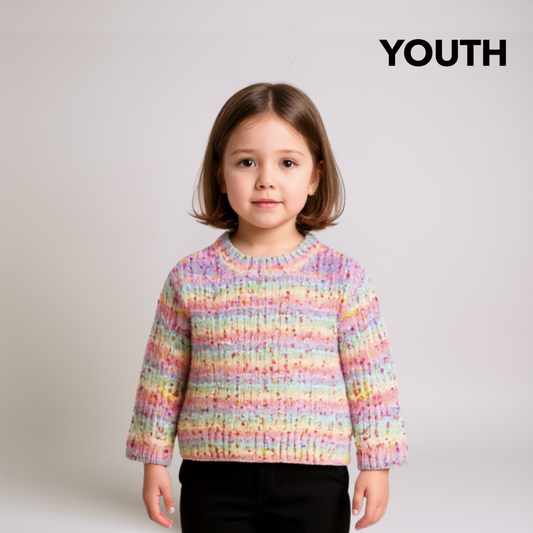 Girls Chenille Sweater – Multicolor