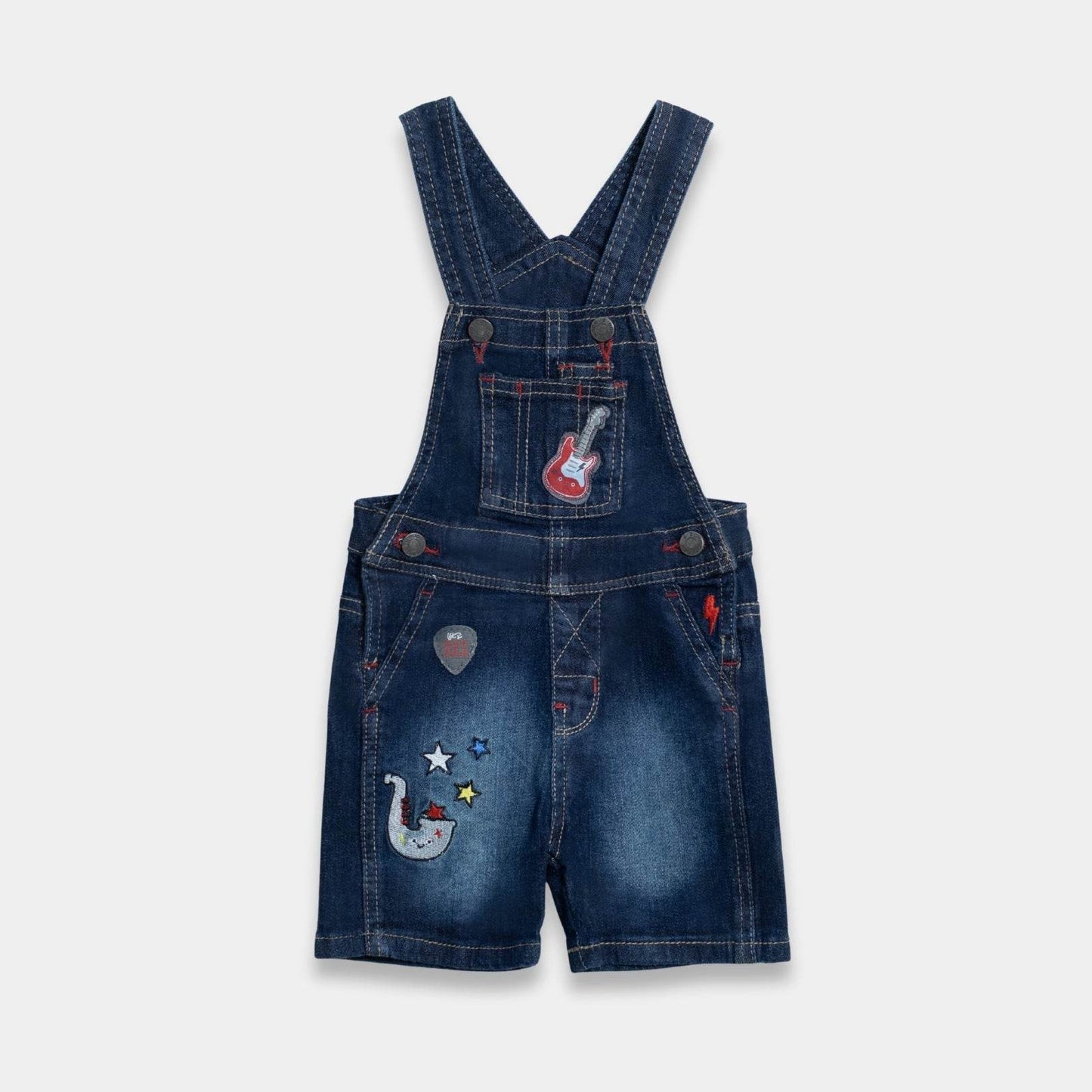 Boys Denim Dungaree - Denim Blue - KIDKO