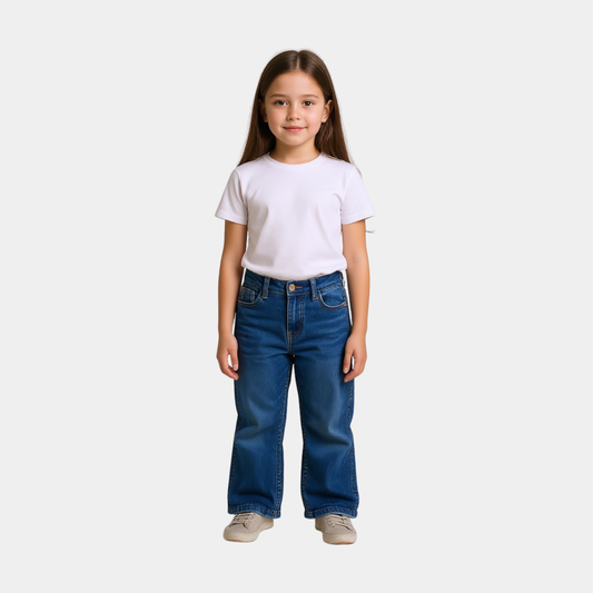 Girls Denim Flared jeans - Blue Color