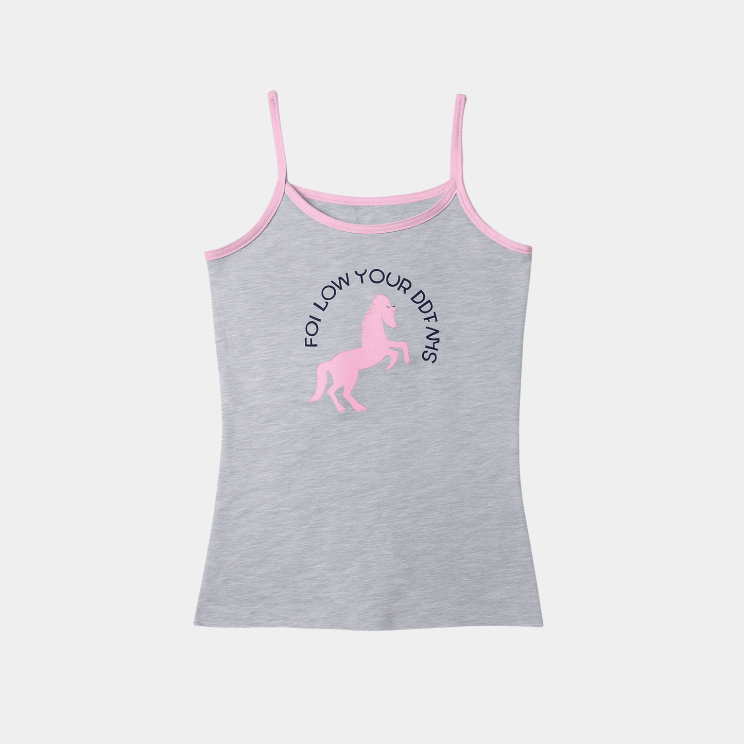 Girls Summer Camisole Top – Gray - KIDKO