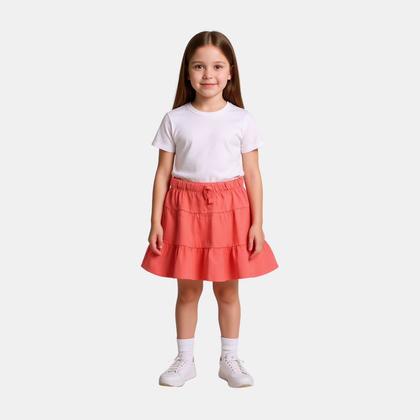 Toddler Girls Cotton Skirt - Pink Color