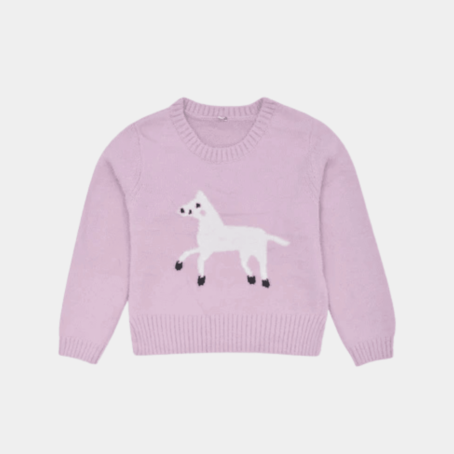 Baby Girl Goat Knit Sweater – Pink - KIDKO