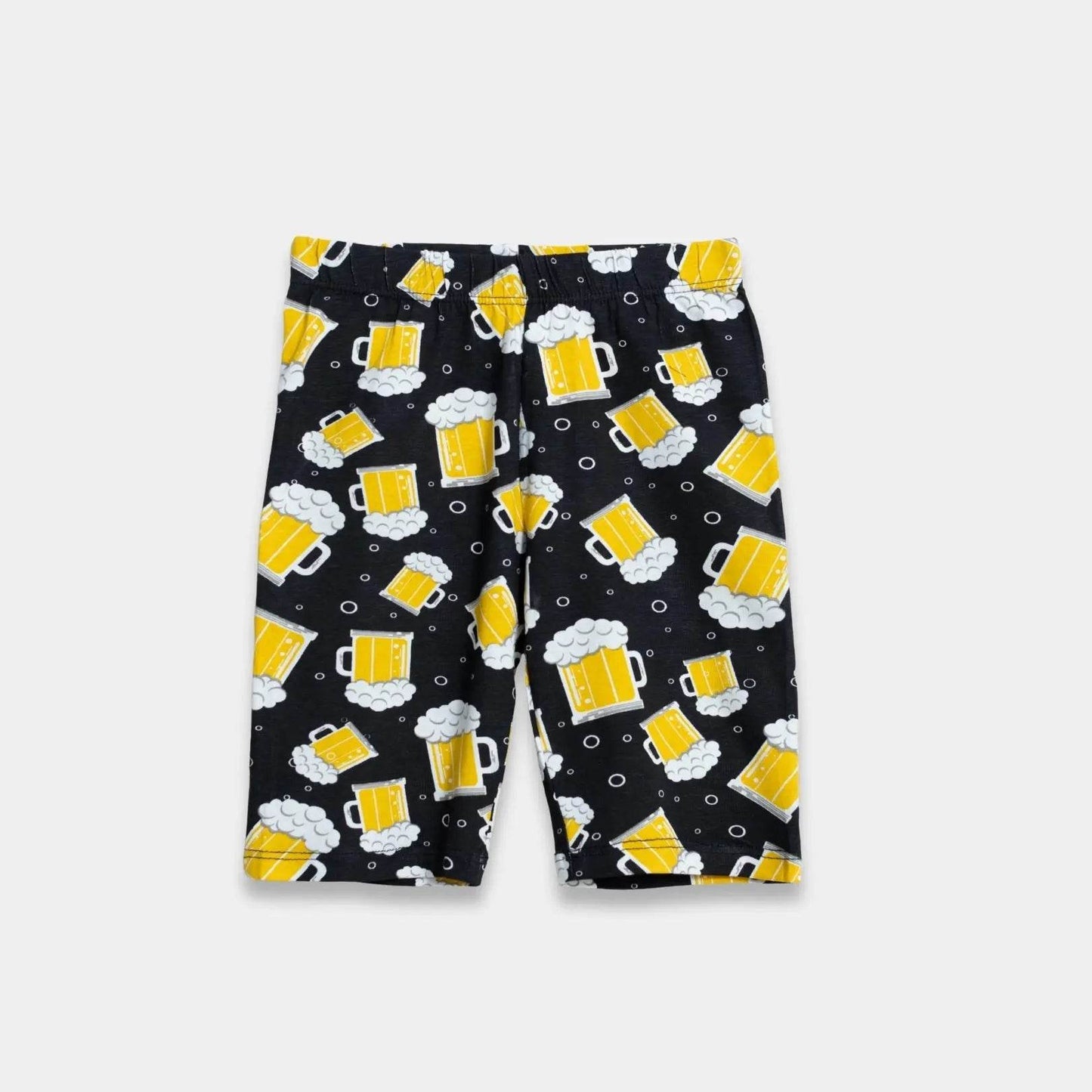 Boys Printed Casual Shorts - Yellow Color - KIDKO