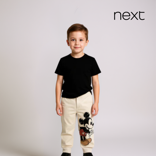 Boys Cotton Trousers – Mickey Mouse Print