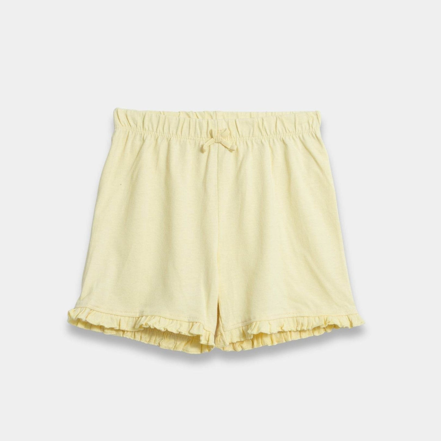 Baby Girls Cotton Pajama Shorts - Yellow Color - KIDKO