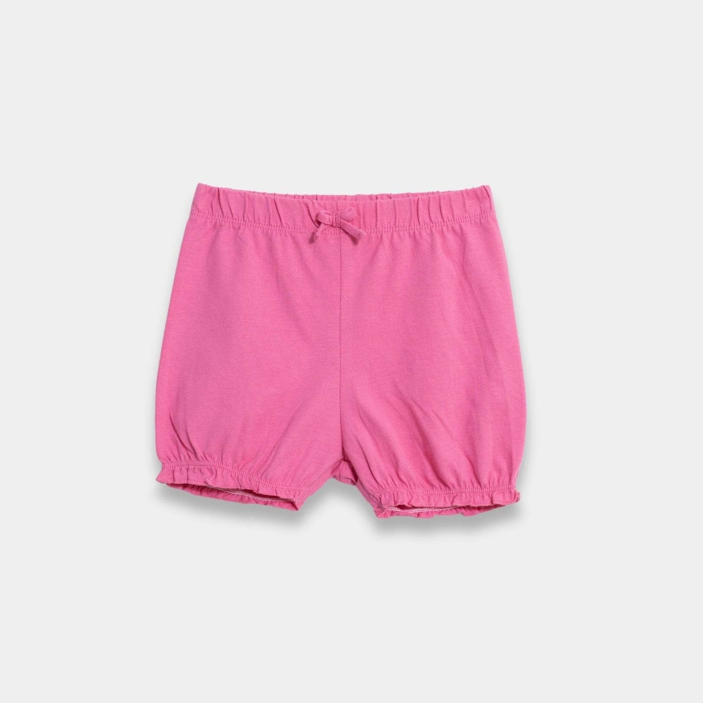 Baby Girls Organic Cotton Shorts - Coral Pink Color - KIDKO