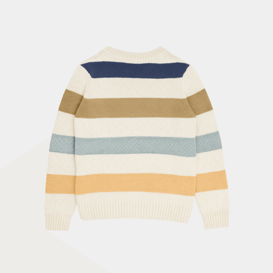 Boys Multi-Striped Sweater - Multi Color - KIDKO