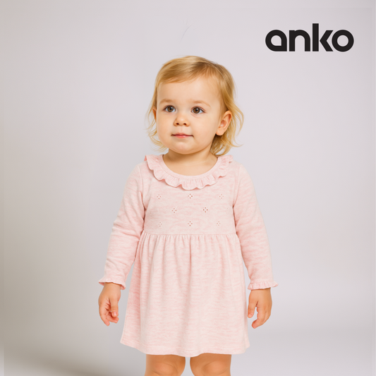 Baby Girl Sweater Frock - Pink Color