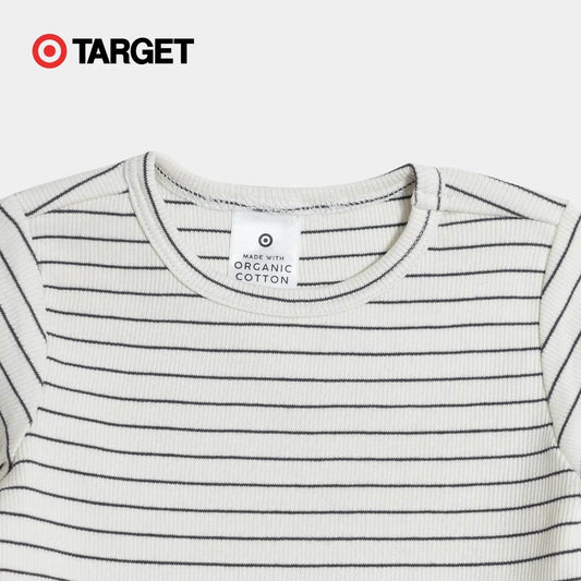 Baby Organic Cotton Bodysuit – Horizontal Stripe - KIDKO