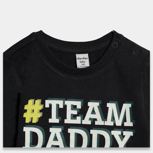 Boys Cotton Shirt – Team Daddy Print - KIDKO