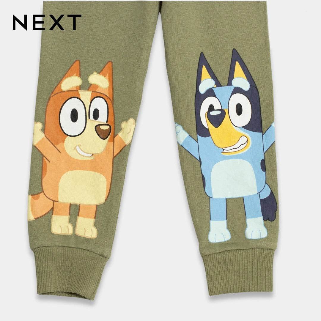 Boys Cotton Trousers – Bluey Cartoon Print - KIDKO