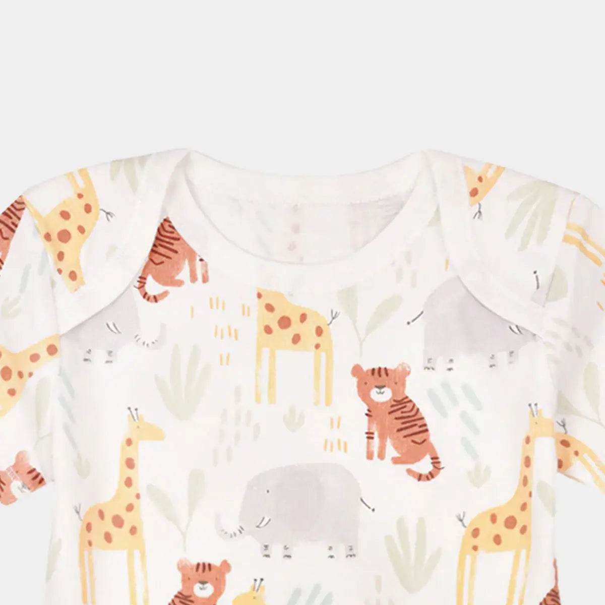 Baby Boys’ Organic Cotton Romper – Animal Print - KIDKO