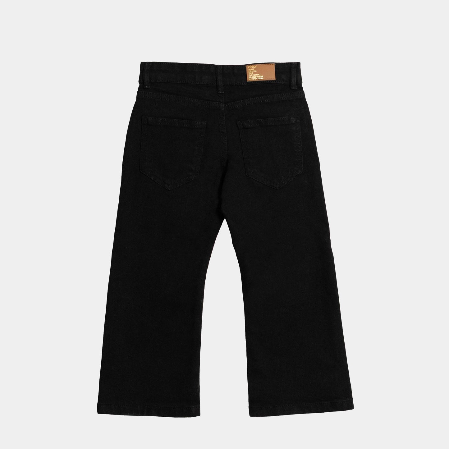 Girls Loose Fit Jeans - Jet Black Color - KIDKO