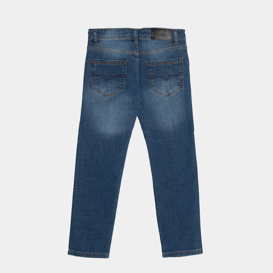 Boys Slim Jeans - Marine Blue Color - KIDKO