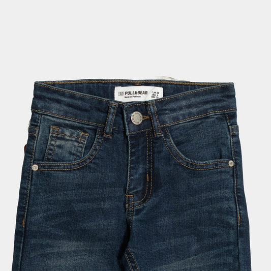 Boys Relaxed-Tapered Jeans - Dark Blue Color - KIDKO