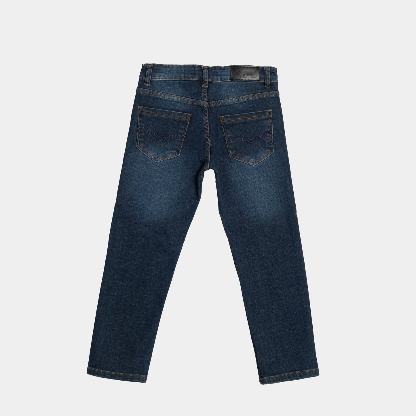 Boys Slim Denim Jeans - Dark Blue - KIDKO