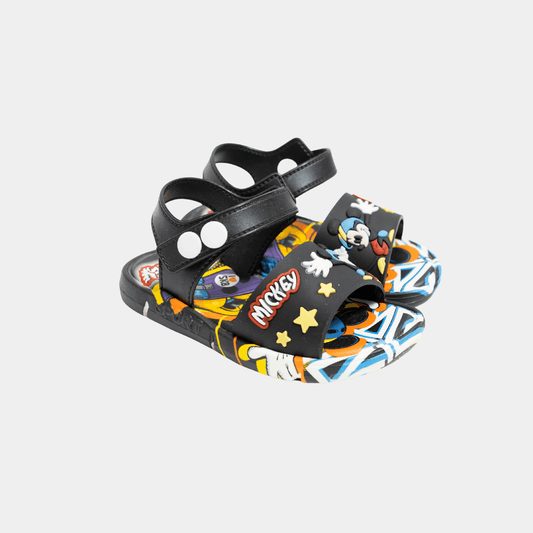 Boys Mickey Mouse Sandals – Black - KIDKO