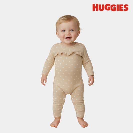 Polka Ruffle Baby Romper