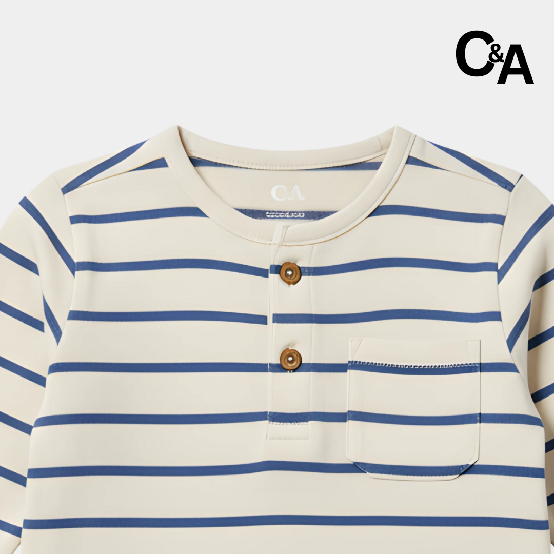 Full Sleeves Blue Striped Shirt with Pocket