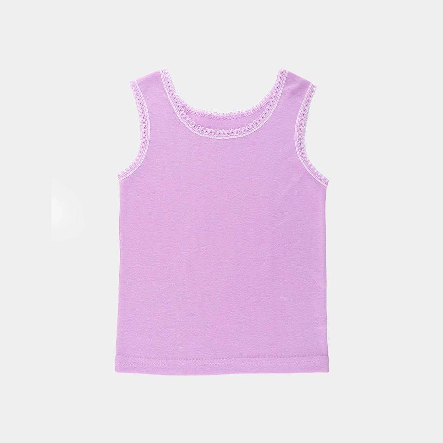 Toddler Girls Cotton Camisole Pack - 4 Colors (Purple, Pink, Green, White) - KIDKO